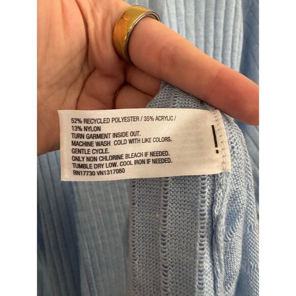 NWT! Ava & Viv baby blue long sleeve open cardigan sweater - Picture 5 of 6